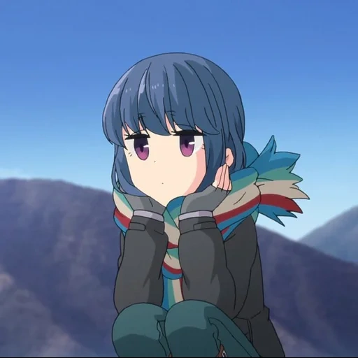 аниме, аниме идеи, персонажи аниме, лагерь свежем воздухе, ayano toki yuru camp арт