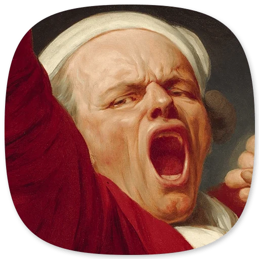 иллюстрация, joseph ducreux self-portrait yawning, картины, one of them, теодор курентзис