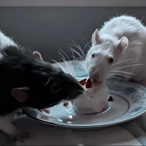 ratto, due ratti, topo di ratto, due ratti, ratto domestico