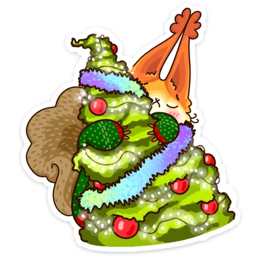 reese tito, año nuevo, árbol de navidad, patrón de árbol de navidad divertido