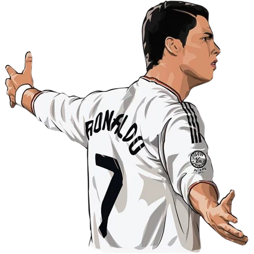 ronaldo, caricatura de ronaldo, cristiano ronaldo, cartoon ronaldo, imagen del jugador de fútbol bell