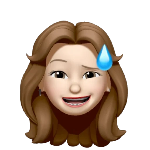 emoji, memoji, menina, memorial margot, símbolo de expressão