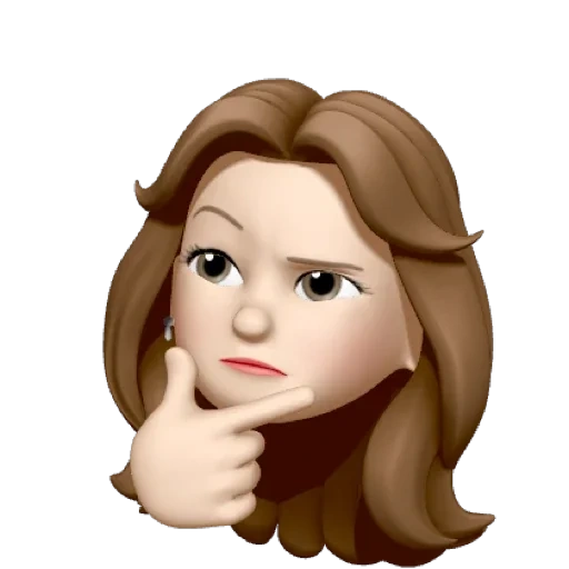 canaliser, mémoji, jeune femme, memoji est triste, emoji girl brown hair