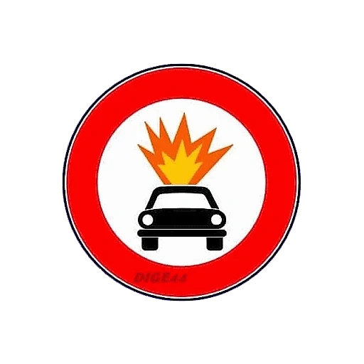 las señales de tráfico, prohibición de señales, prohibir letreros de carretera, señales de carretera 3.33, señales de carretera que prohíben letreros