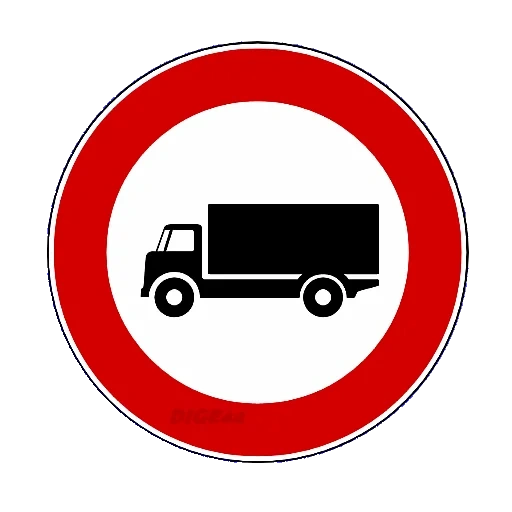 las señales de tráfico, las señales de tráfico, prohibición de señales, prohibir letreros de carretera, se prohíbe el tráfico de la carga de la señal de tráfico