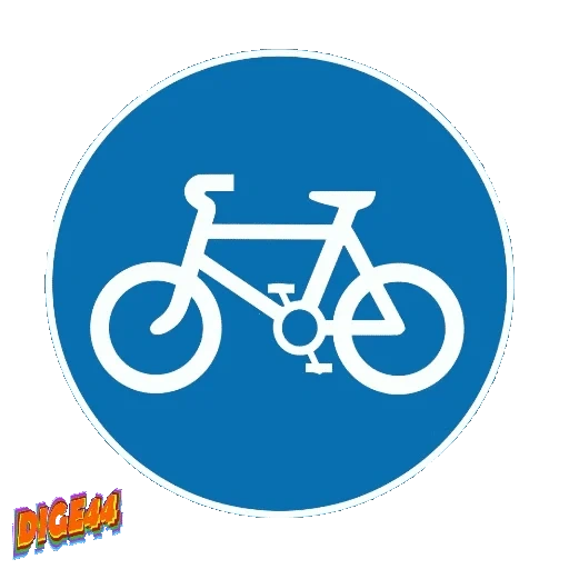bicycle sign, road sign bike, bicycle path, bicycle track road sign