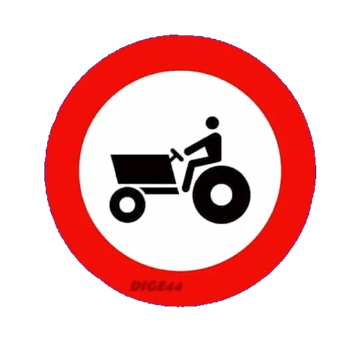 tanda-tanda jalan, melarang tanda, tanda tanda rambu jalan, traktor tanda jalan, melarang rambu jalan