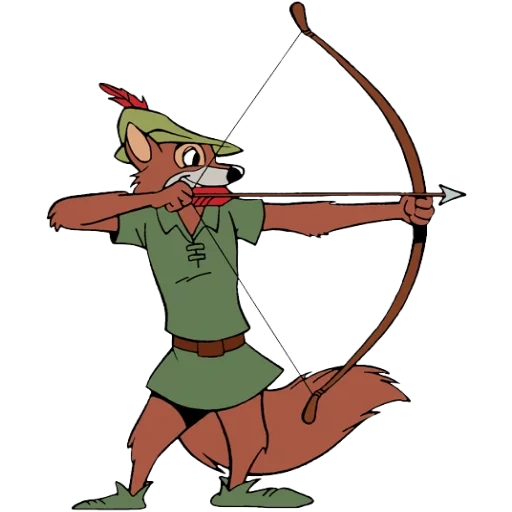 robin hood, personaggi di robin hood, cartone animato di robin hood, freccia disney robin hood, background trasparente di robin hood