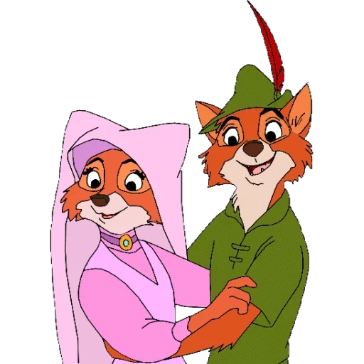 robin des bois, robin hood disney, robin hood marian disney, dessin animé de fox robin hood, robin hood maryan cartoon