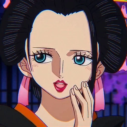 van pease, boa hancock, anime girl, cartoon characters, robin one piece