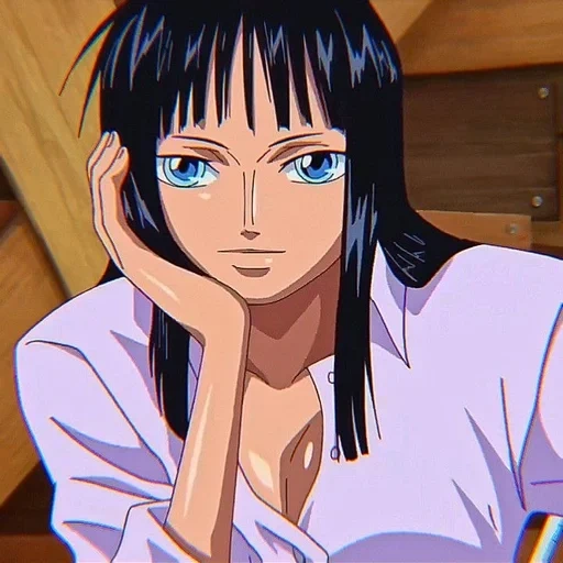 van pease, nico robin, robin animation, anime girl, cartoon characters