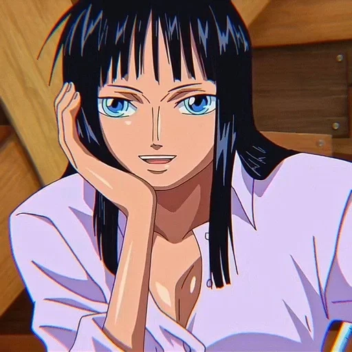 van pease, nico robin, anime girl, cartoon characters, anime one piece