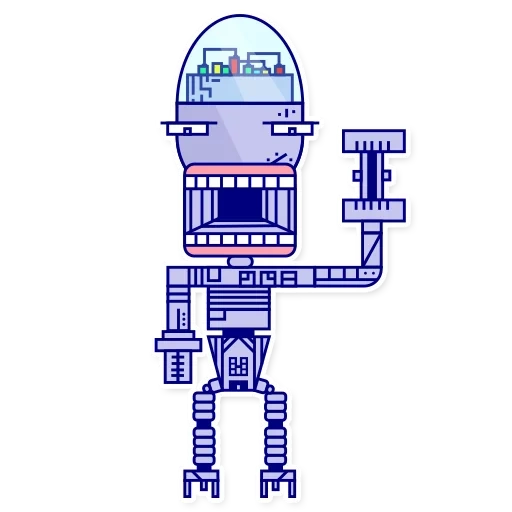 rob, robot pensil, robo stiker 79