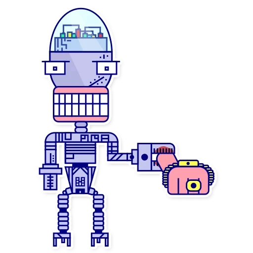 робот, робо наклейка, наклейка робо 79, извилины наклейкой робо