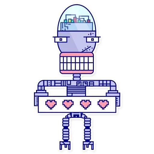 robô, animação de robô, robo sticker 79, ilustração do robô