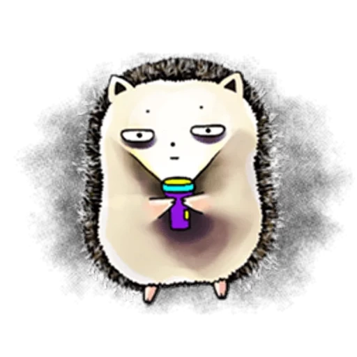 gato, pessoas, arte hedgehog, bonito, hedgehog de esboço