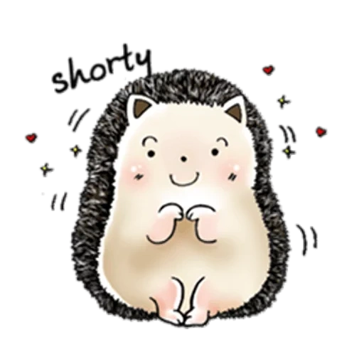 engraçado, arte hedgehog, hedgehog fofo, ilustração do ouriço, vetor de ouriço fofo