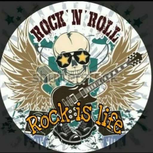 рок, rock n roll, рок н ролл арт, рок энд ролл арт, rock and roll череп