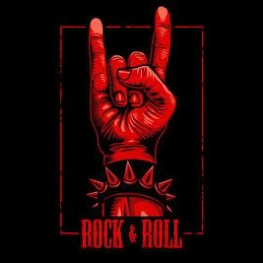 рок, рок плакаты, rock n roll, знак рок н ролла, символы рока постер