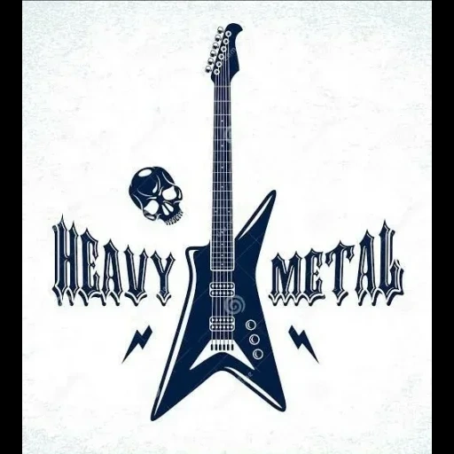 рок н ролл, рок музыка, электрогитара, электрогитара рок, хеви метал рок эмблема