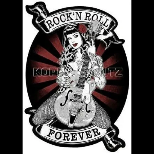 rock n roll, рокабилли тату, motorhead постер, rock n roll эскиз
