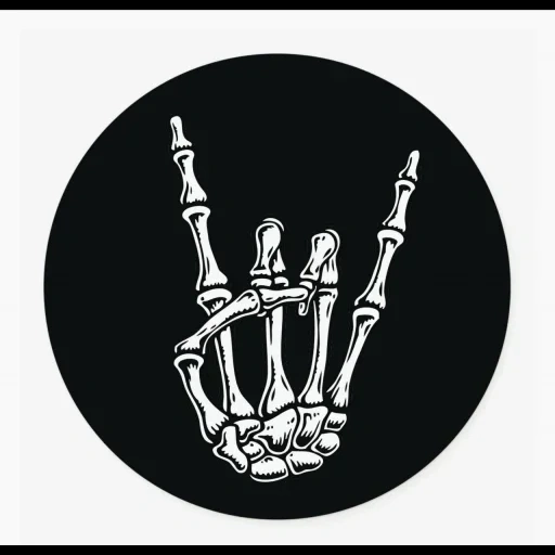 эмблемы, skeleton hand, рука скелета рок, рука скелета черном фоне, скелет показывающий средний палец
