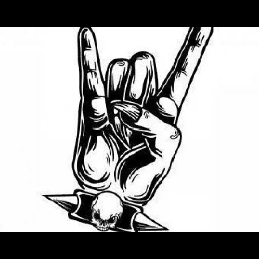 рок, жест коза, хеви метал, рука хеви метал, символы рокеров