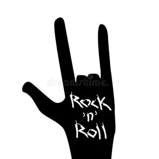 рок, рок жест, силуэт руки, rock n roll hand, силуэты рук клуб rock-n-roll