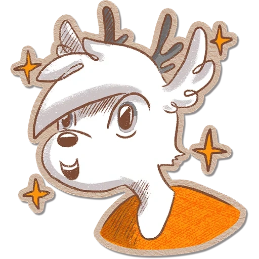 rena, bonito, personagem, deer