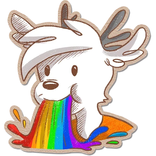 mengemas, unicorn, menggosok unicorn, kentut unicorn, stiker unicorn