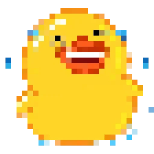 pixel duck, chicken pixel, pixel chicken, yellow chicken pixel