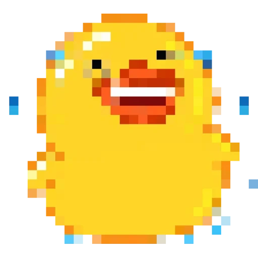 canard pixel, pixel de poulet, poulet pixel, pixel de poulet jaune