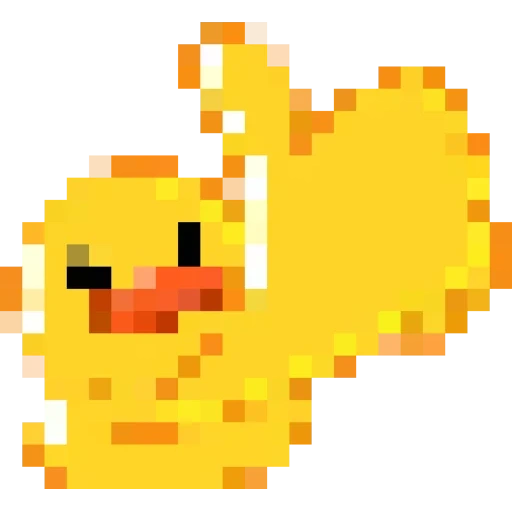 autocollants rofl, pixel duck art, canard pixel