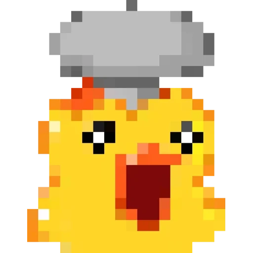 arte de pixel, patito de píxeles, pollo bolshoi