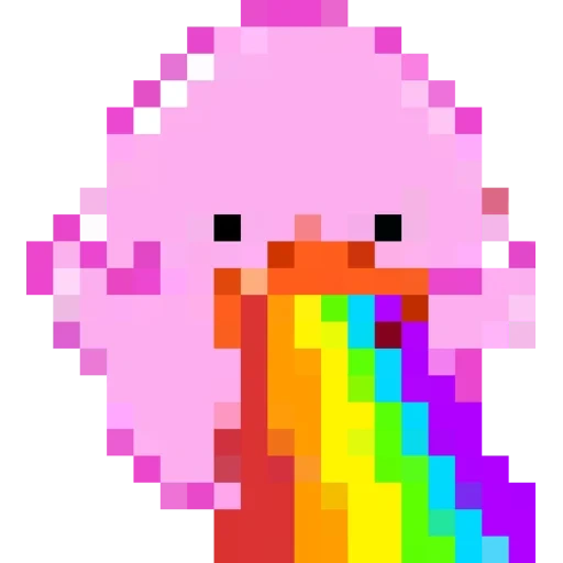 duck, pixel art