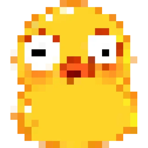 chick, adesivos de rofl, pixel de frango, frango pixel