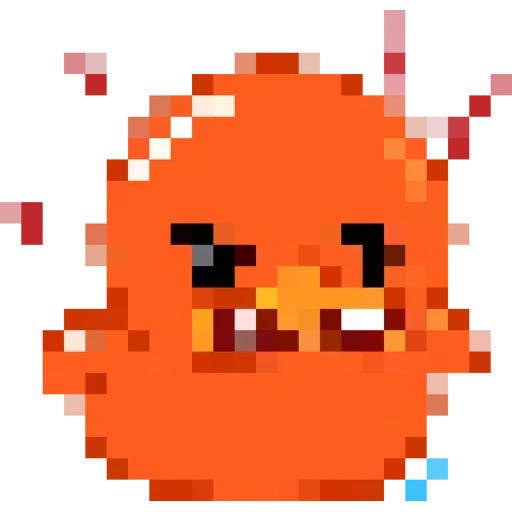 kyubert pixel, gumba pixel, emoji para discórdia, gumba mario pixel, criatura de pixel laranja