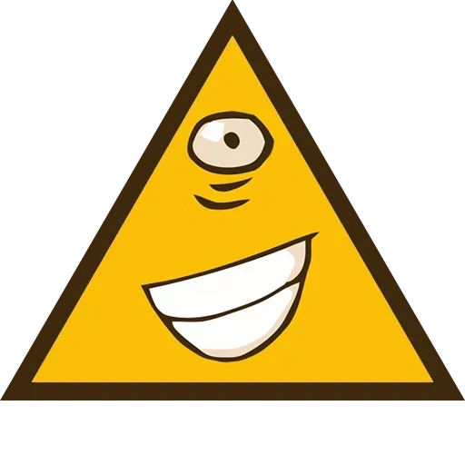 рофлан, треугольник, веселый треугольник, треугольник глазками, раскраска треугольник