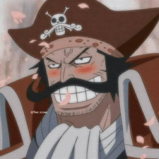 ein stück, manki d luffy, monki di roger, der schnurrbart gold roger