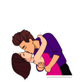 immagine dello schermo, abbraccia amore, coppia d'amore, baci adulti, baci di cartoni animati