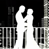 outline, the outline of a young man, sin city, kiss silhouette, a silhouette of a girl's boyfriend