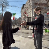 girl, in the street, russian girl, ask people in the street