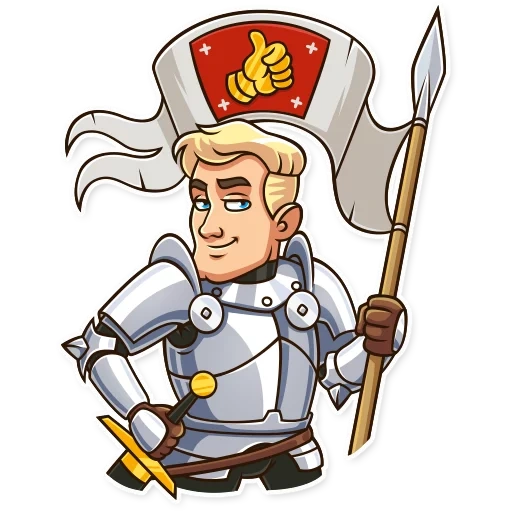 knight, knight, knight sticker