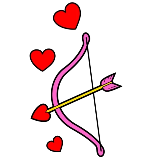 der bow arrow, pfeil und bogen, der amorbogen, heart's arrow, der pfeil des amors