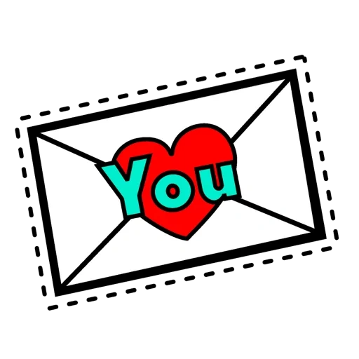 figure, valentine, envelope icon, heart-shaped envelope
