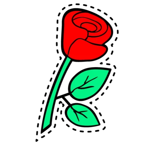 опавшие розы, розы мультяшные, роза рисунок детей, розочка инстаграмма, красная роза срисовки