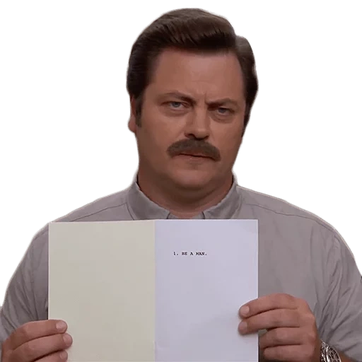 people, ron swanson, ron swanson, a simple person, ron swanson is a man