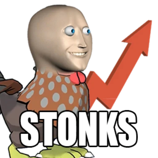 memes, text, human, head meme, stonks meme