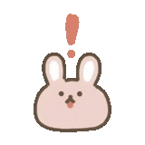 kawai, funny bunny, lapin d'expression, lapin d'ami de ligne, lapin minimaliste cavai