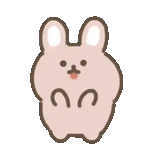 kawai, the rabbit, emoji yang lucu, cute drawings, pola yang indah